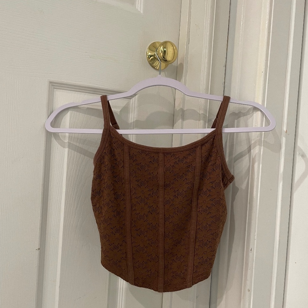 Brown Floral corset